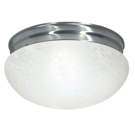 Satco SF76-677 Flush Mount Fixture 2 Light - 12" Flush with Alabaster