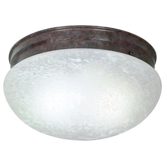 Satco SF76-676 Flush Mount Fixture 2 Light - 12" Flush with Alabaster
