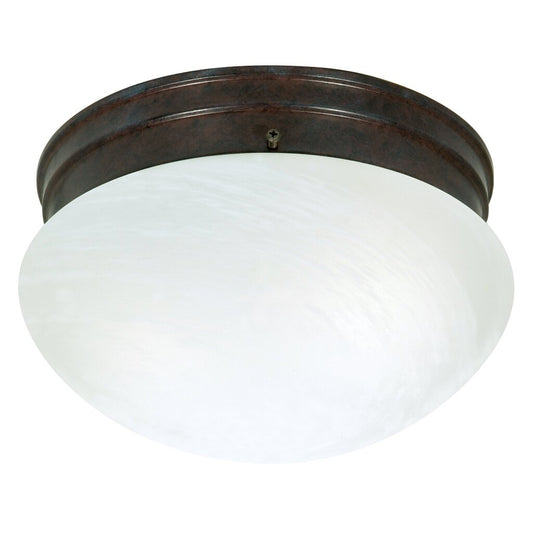 Satco SF76-673 Flush Mount Fixture 2 Light - 10" Flush with Alabaster