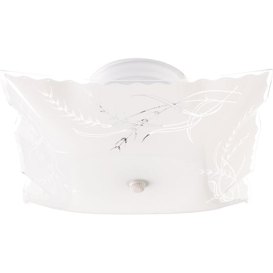 Satco SF76-270 Flush Mount Fixture 2 Light - 12" Flush with Square
