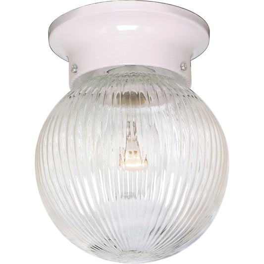 Satco SF76-257 Flush Mount Fixture 1 Light - 6" Flush with Clear