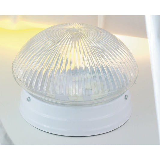 Satco SF76-253 Flush Mount Fixture 2 Light - 10" Flush with Clear