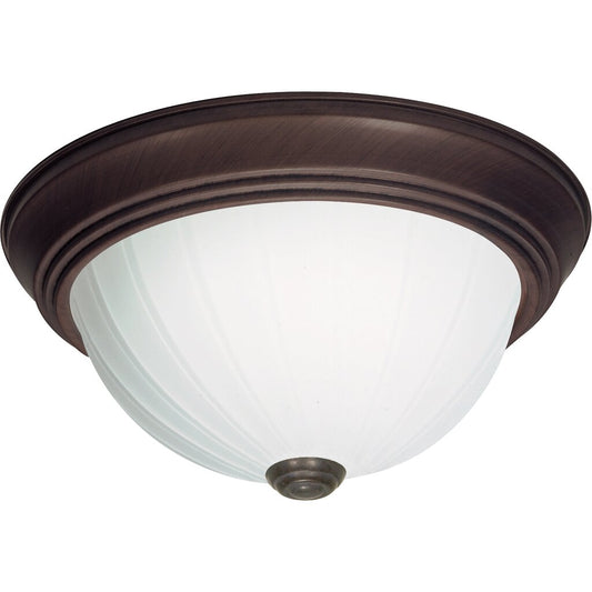 Satco SF76-248 Flush Mount Fixture 3 Light - 15" Flush with Frosted