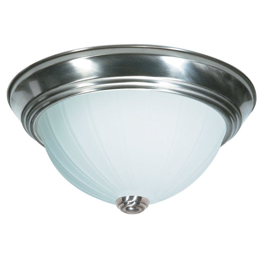 Satco SF76-243 Flush Mount Fixture 2 Light - 11" Flush with Frosted