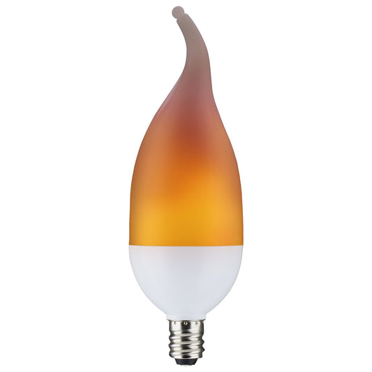 Satco S29807 2W B11 Amber Flame LED Light Bulb