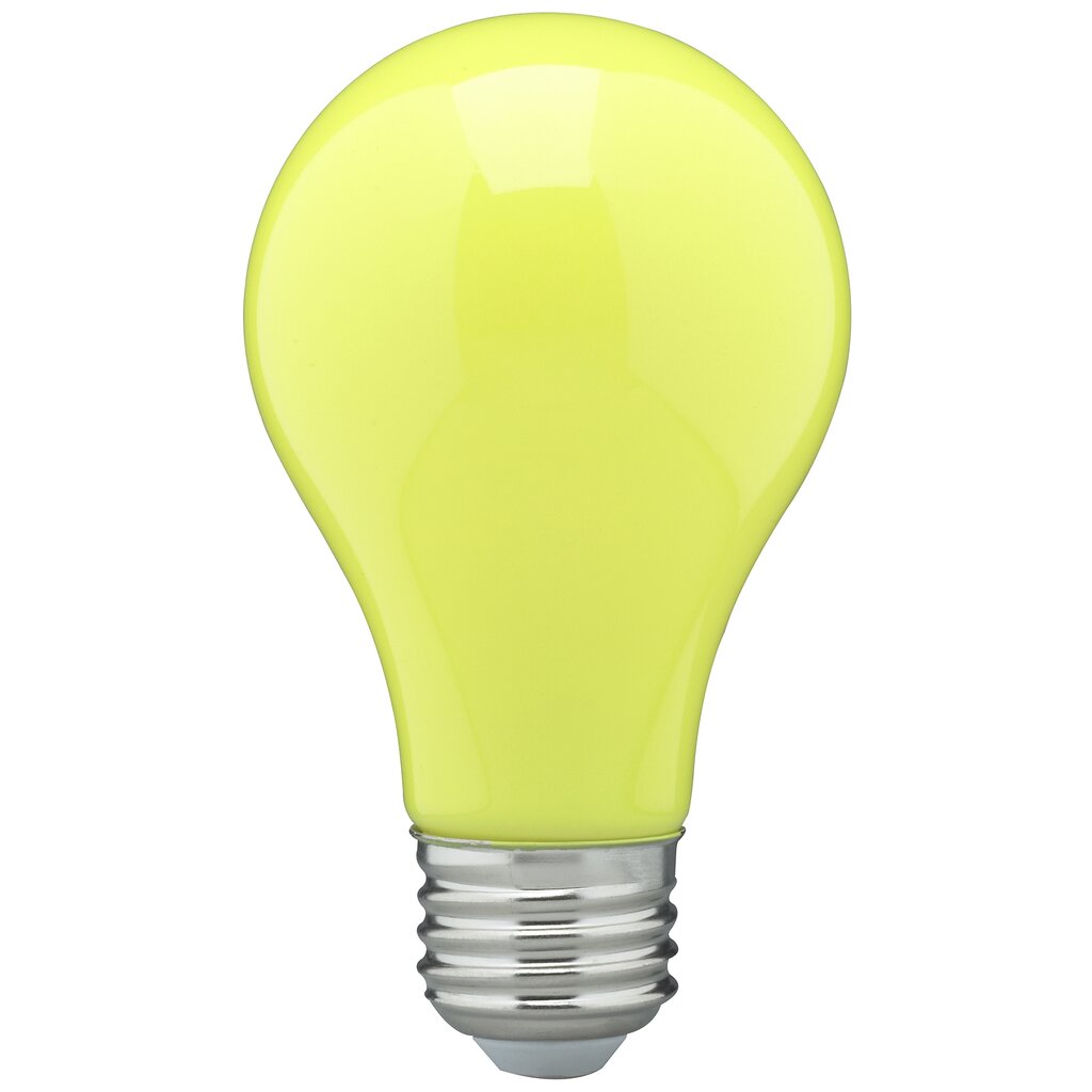 Satco S14987 8W A19 Yellow LED Light Bulb