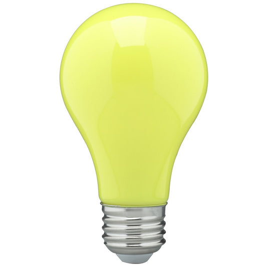 Satco S14987 8W A19 Yellow LED Light Bulb