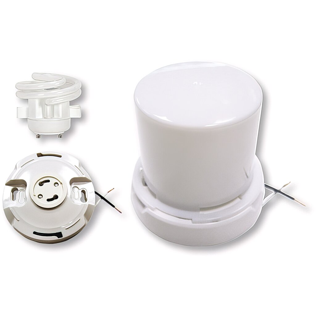 Satco 90-2615 Flush Mount Fixture GU24 Base; Squat keyless fluorescent