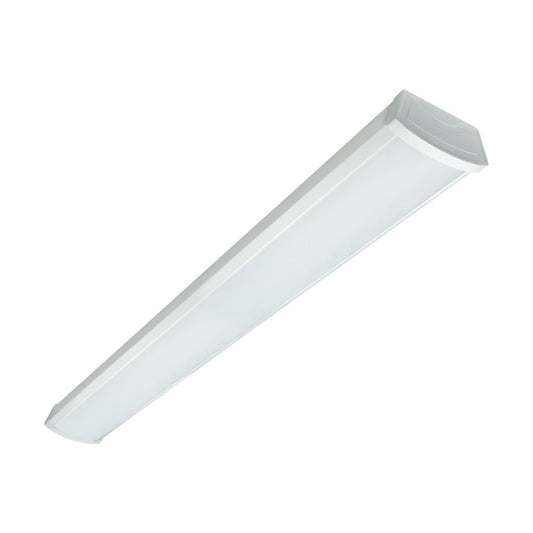 Satco 65-1089 40W LED Ceiling Wrap Fixture 4 ft.; 5000K; White Finish;