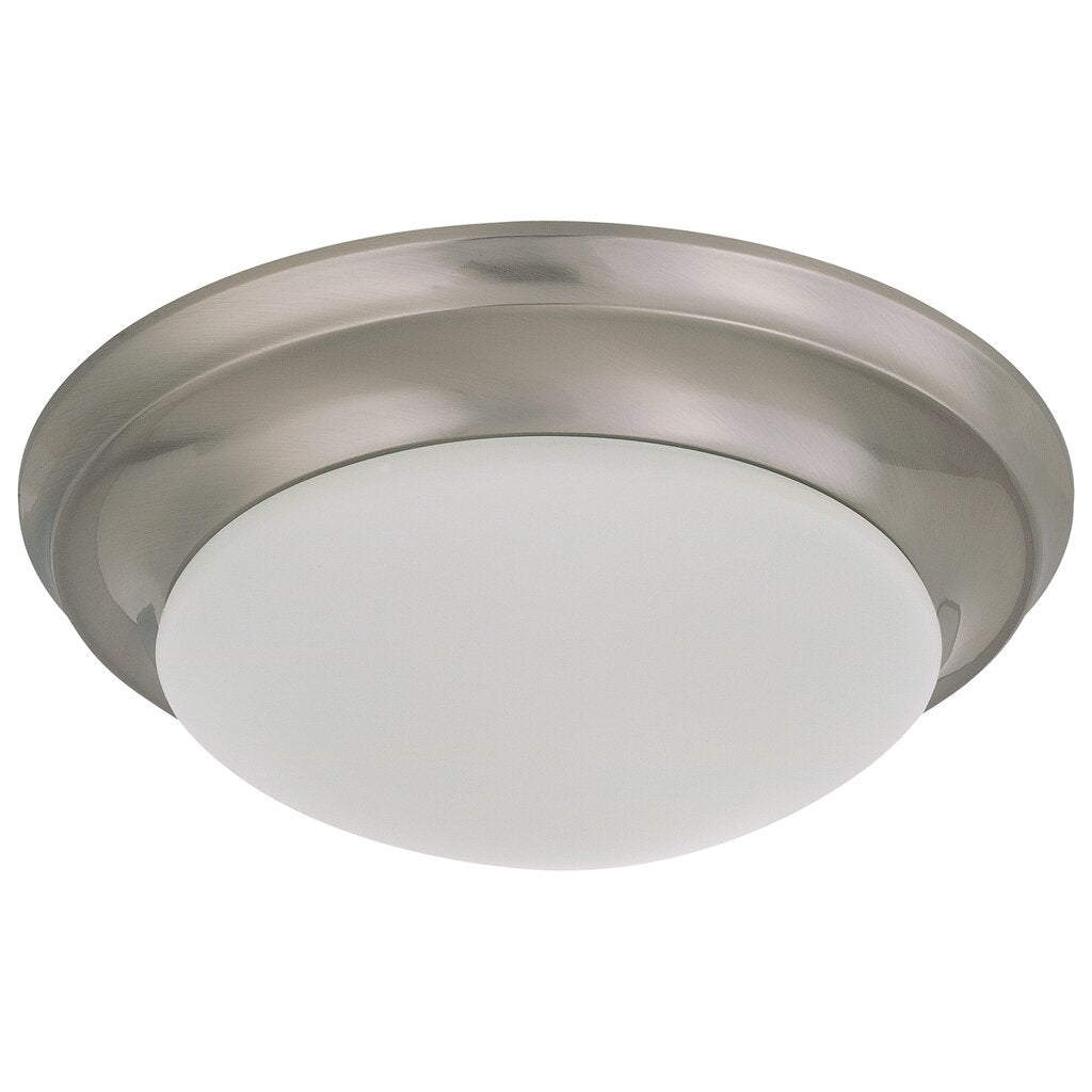 Satco 62-686 18W LED Flush Mount Fixture Twist & Lock 12 in.; Brushed