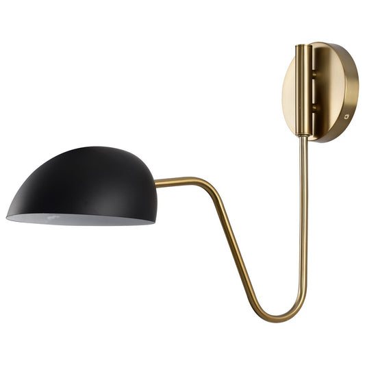 Satco 60-7391 Sconce Fixture Trilby; 1 Light; Wall Matte Black with
