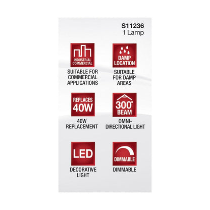 Satco S11236 5W T4 LED Light Bulb