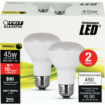 Feit Electric R20DM/850/10KLED/2 7.5W R20 LED Light Bulb