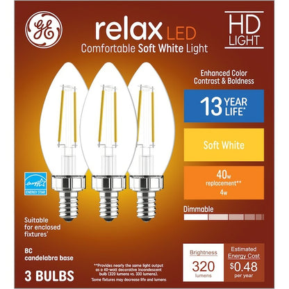 GE 42282 4W B11 Warm White LED Light Bulb