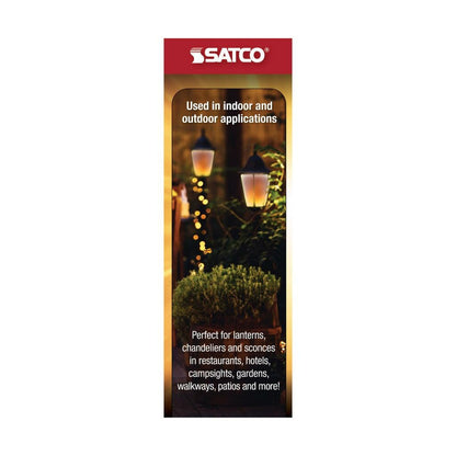 Satco S29807 2W B11 Amber Flame LED Light Bulb