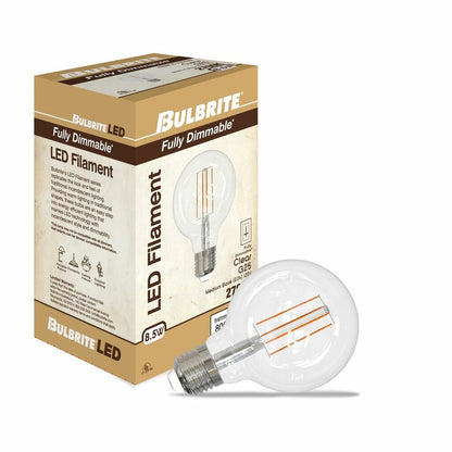 Bulbrite 862876 8.5W G25 Warm White LED Light Bulb