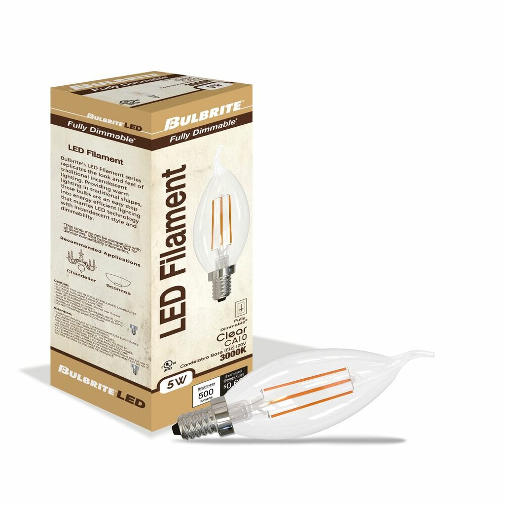 Bulbrite 862871 5W CA10 Soft White Light Bulb