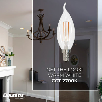Bulbrite 862870 5W CA10 Warm White Light Bulb