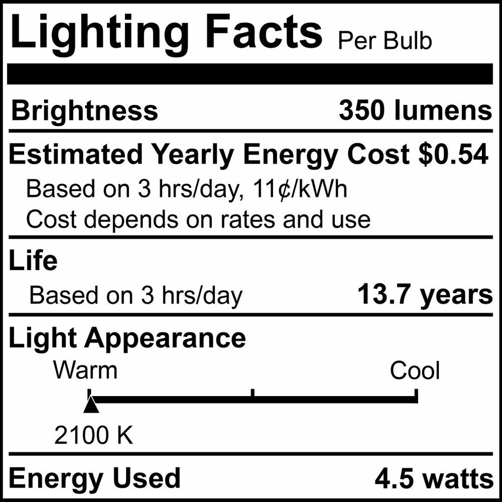 Bulbrite 862868 4.5W G25 Amber Light Bulb