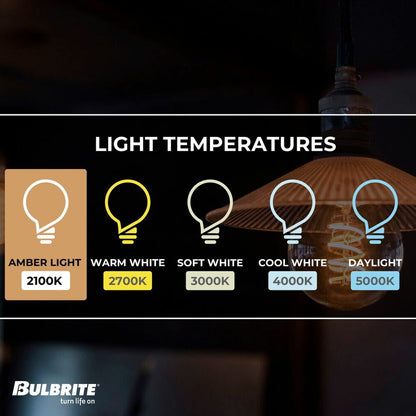 Bulbrite 862868 4.5W G25 Amber Light Bulb