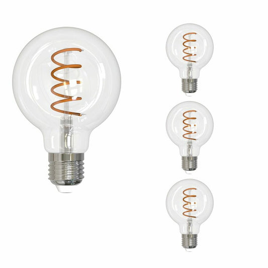 4 pack - Bulbrite 862868 4.5W G25 Amber Light Bulb