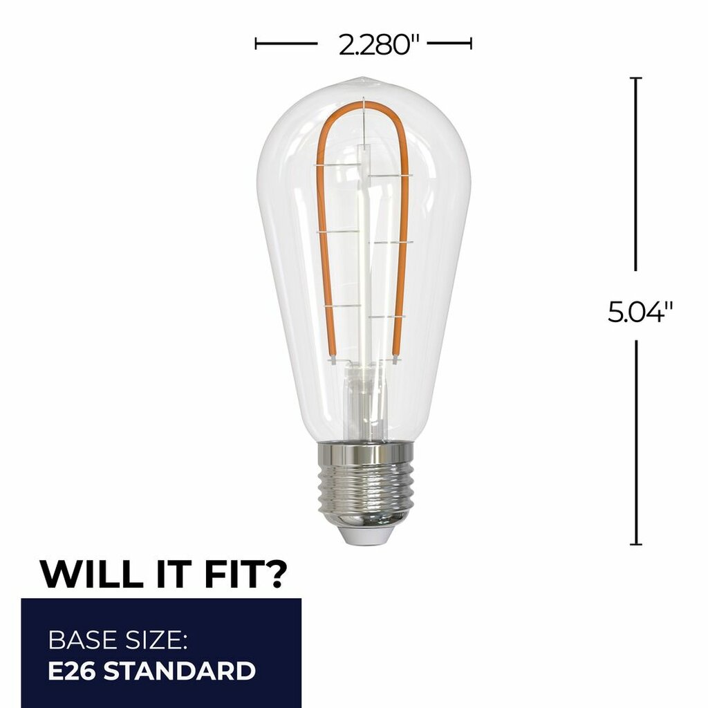 Bulbrite 862867 3W ST18 Amber Light Bulb