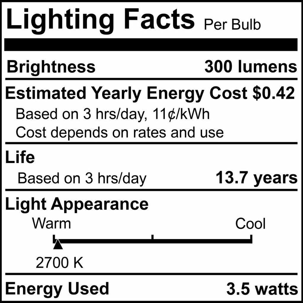 Bulbrite 862862 3.5W G9 Warm White Light Bulb
