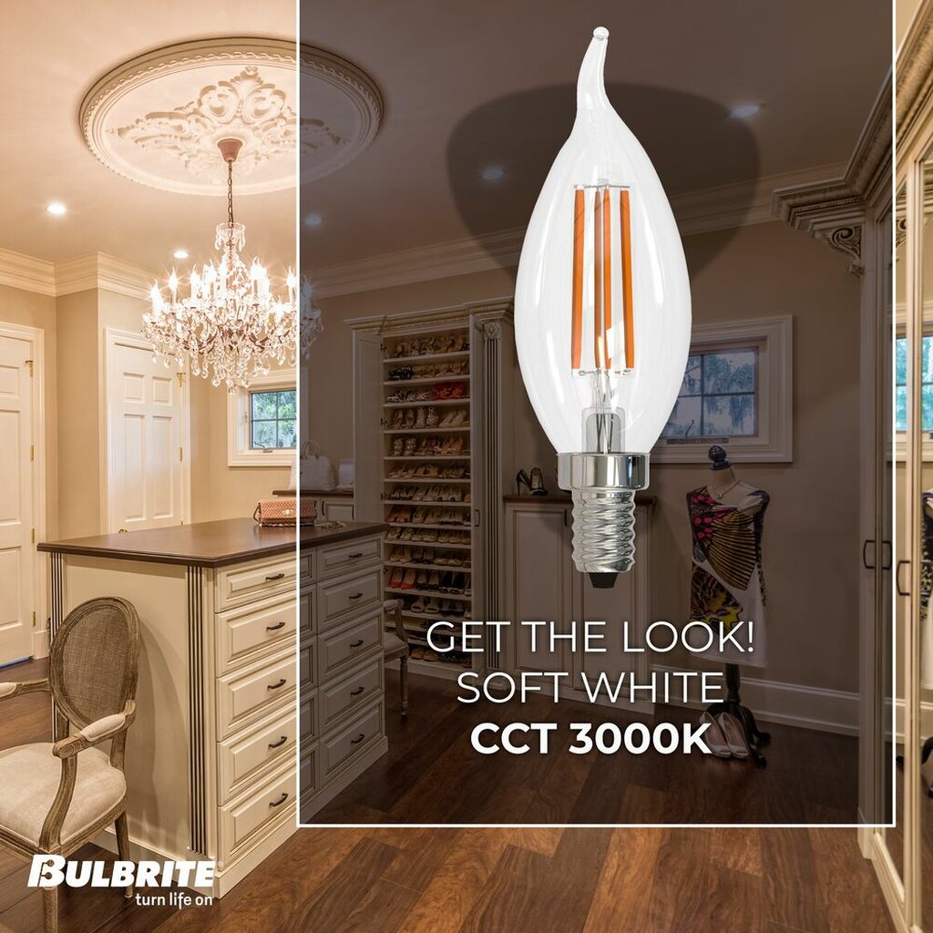 Bulbrite 862858 6.5W CA10 Soft White Light Bulb