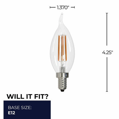 Bulbrite 862857 6.5W CA10 Warm White Light Bulb