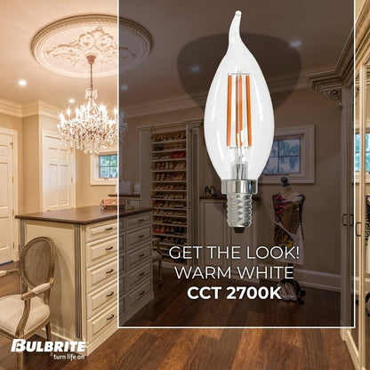 Bulbrite 862857 6.5W CA10 Warm White Light Bulb