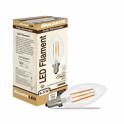 Bulbrite 862856 6.5W B11 Soft White Light Bulb