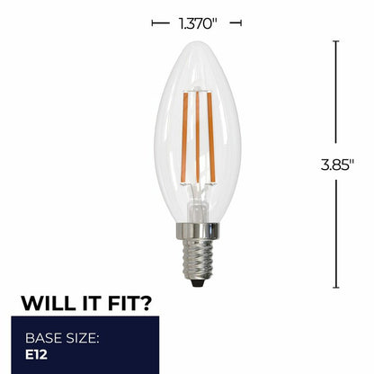 Bulbrite 862855 6.5W B11 Warm White Light Bulb