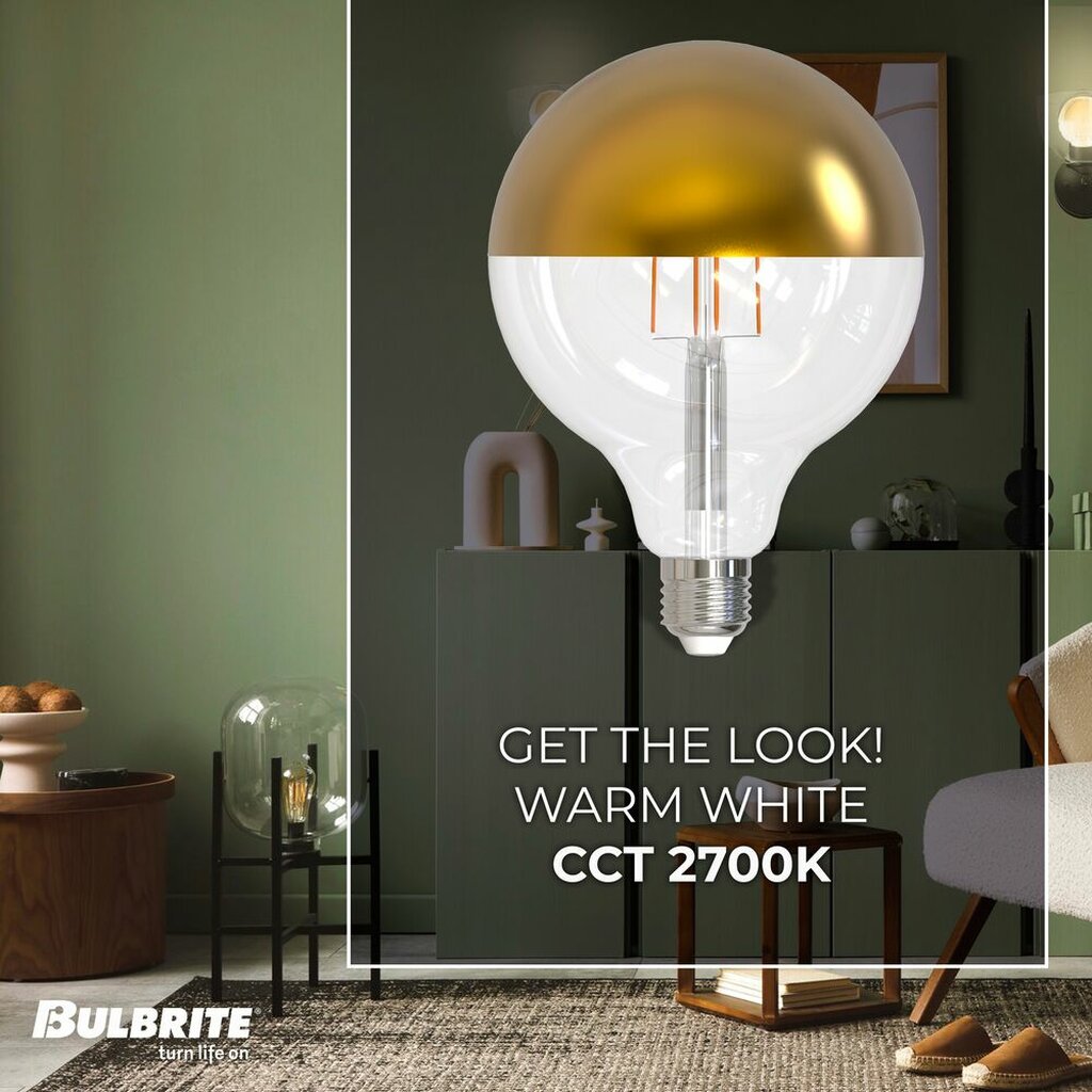 Bulbrite 862852 6W G40 Warm White Light Bulb