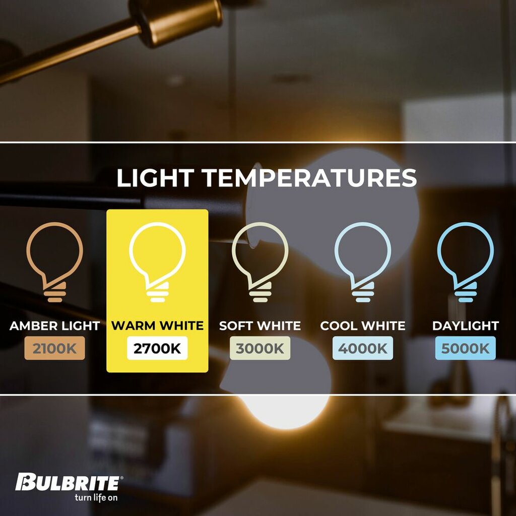 Bulbrite 862846 7W A19 Warm White Light Bulb