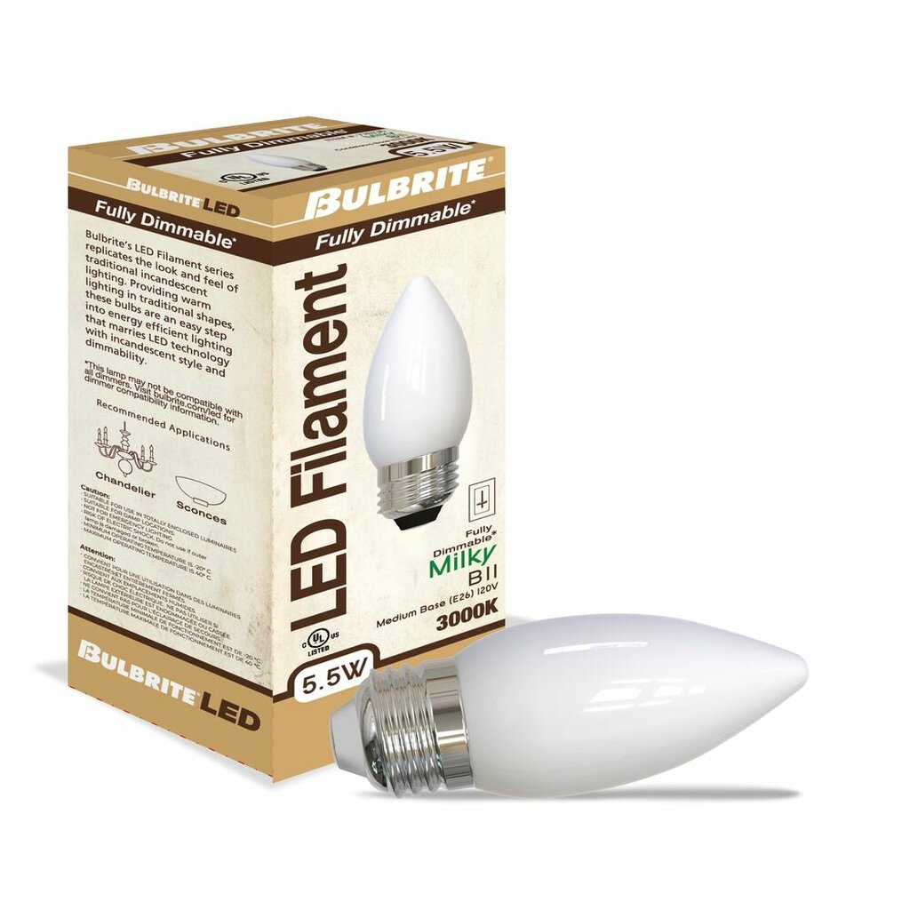 Bulbrite 862845 5.5W B11 Soft White Light Bulb