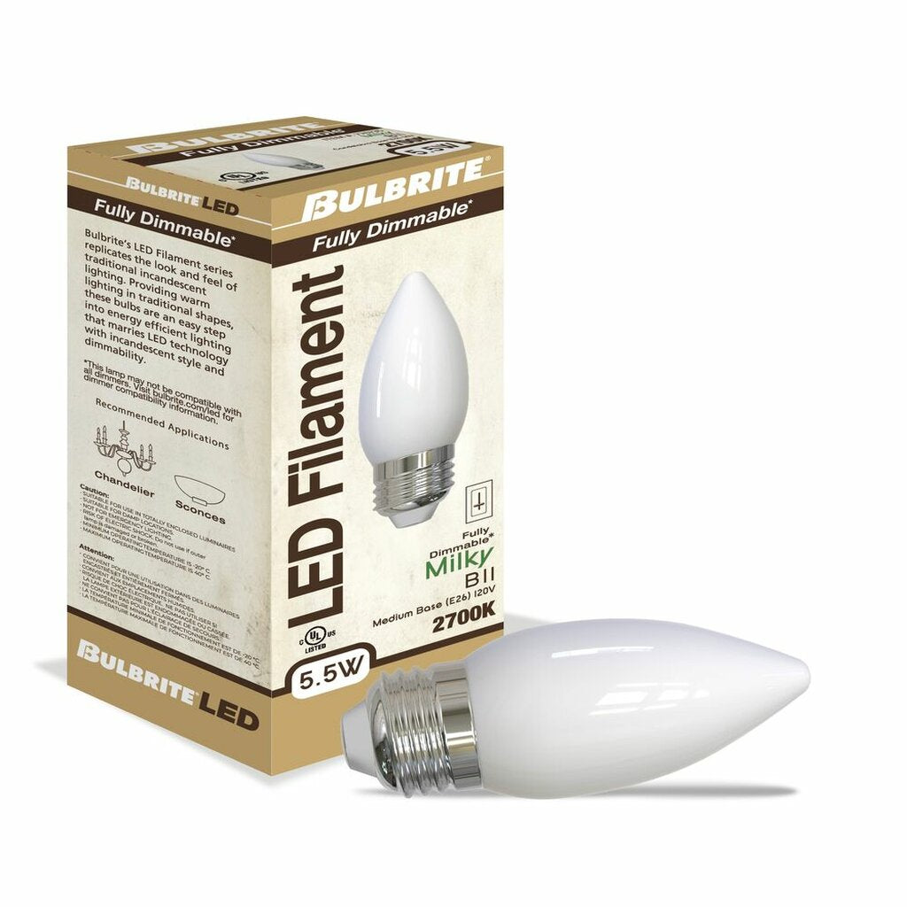 Bulbrite 862844 5.5W B11 Warm White Light Bulb