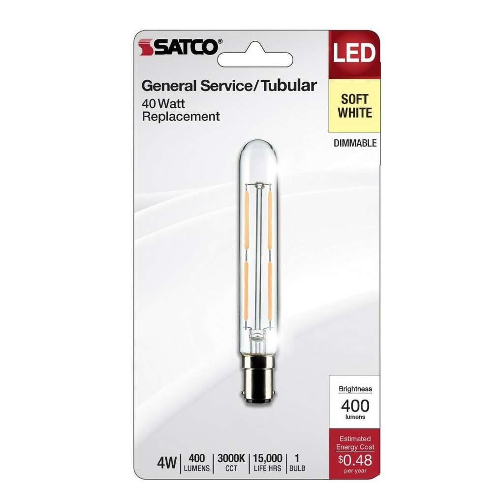 Satco S21861 4W T6.5 LED Light Bulb