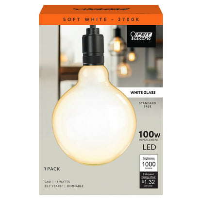 Feit Electric G40100W/927CA/FIL 11W G40 LED Light Bulb