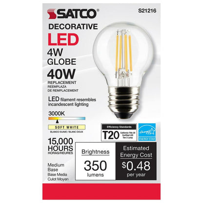 Satco S21216 4W G16.5 LED Light Bulb