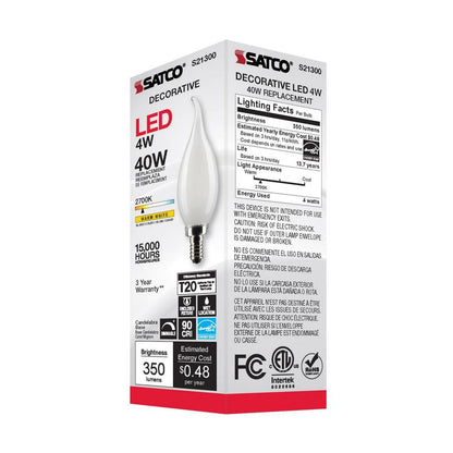 Satco S21300 4W CA10 LED Light Bulb