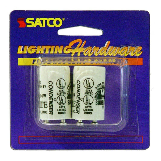 Satco S70/200 Starter 14W/15W/20W Fluorescent S70-200 FS2 STARTER- two
