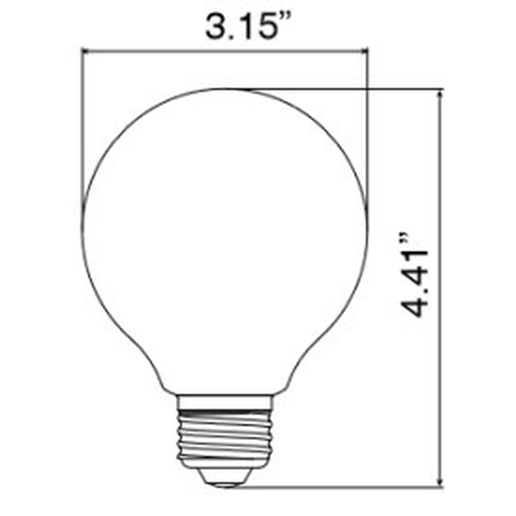 LED One G25-60WE-5.5WD27 FIL 5.5W G25 Warm White LED Light Bulb