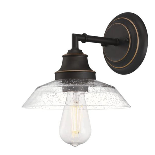Westinghouse 6116500 Fixture 1Lt Wall ORB w/Highlights w/Clear Seed