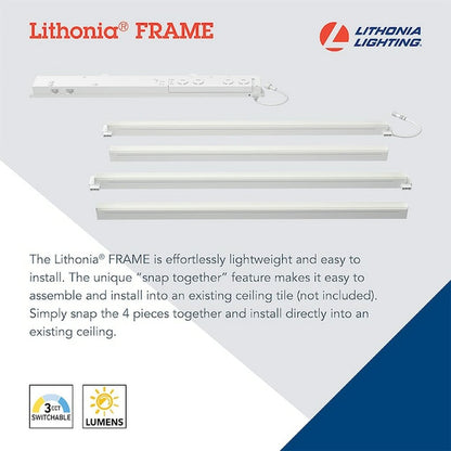Lithonia LFRM 1X4 ALO3 SWW7 MVOLT M6 39W LED Frame Fixture Dimmable