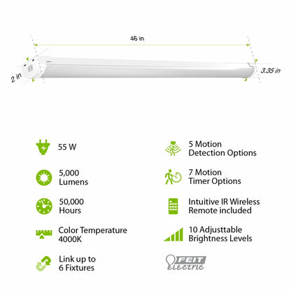 Feit Electric SHOP/4/840/MM 55W LED Shop Light Utility Fixture 4Ft