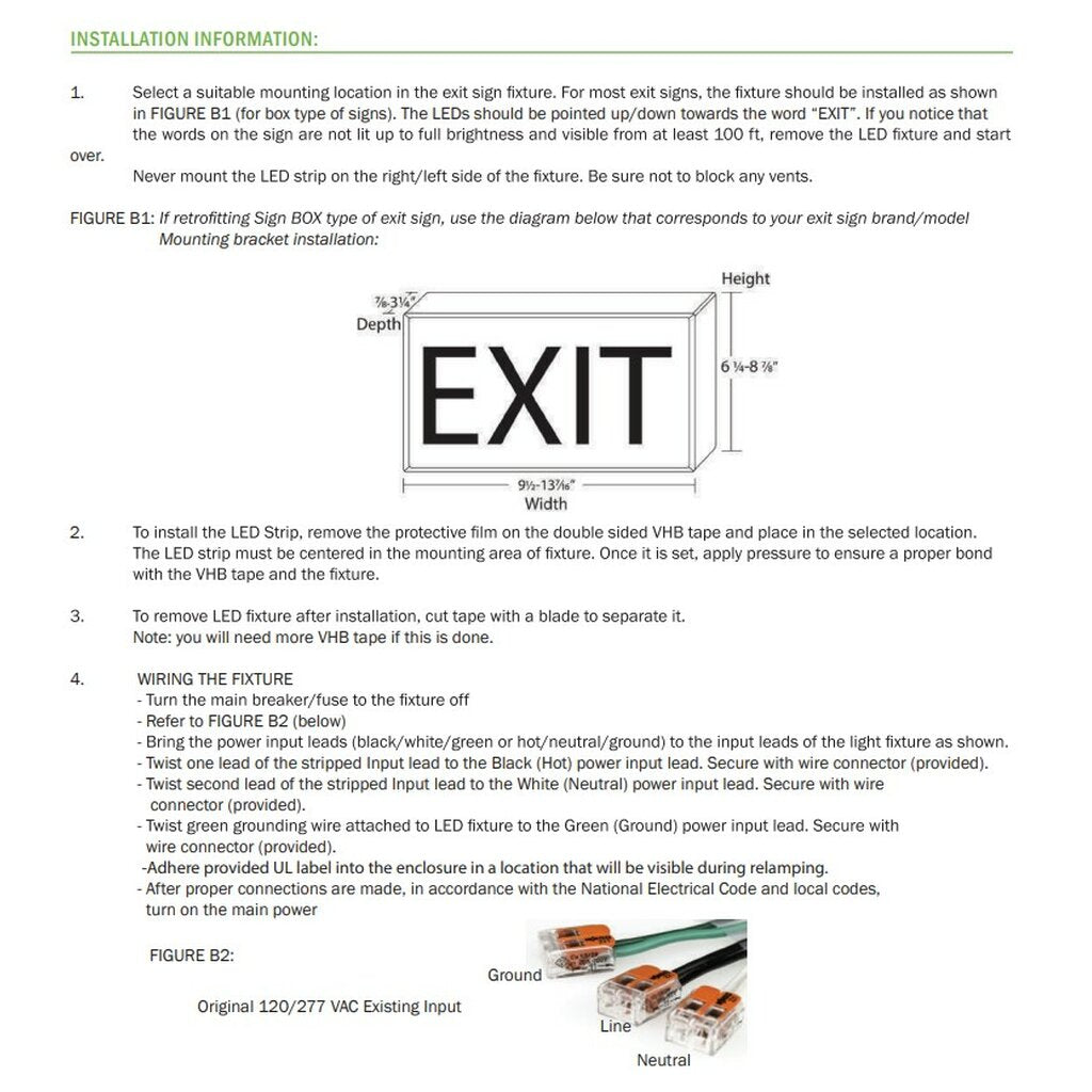 Louvers International ESR LED Exit Sign Retrofit Exit