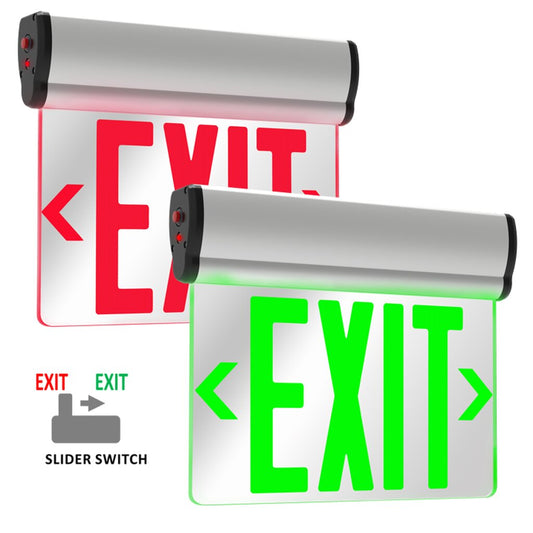 Halco 97104 4W LED Fixture Emergence Series Aluminum Edgelit Exit Sign