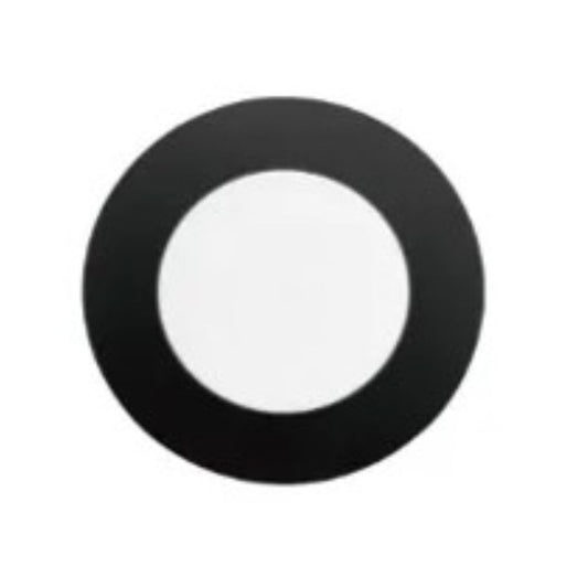 Halco 89155 LED Fixture 5in Round Flat Smooth Black Replacement Trim