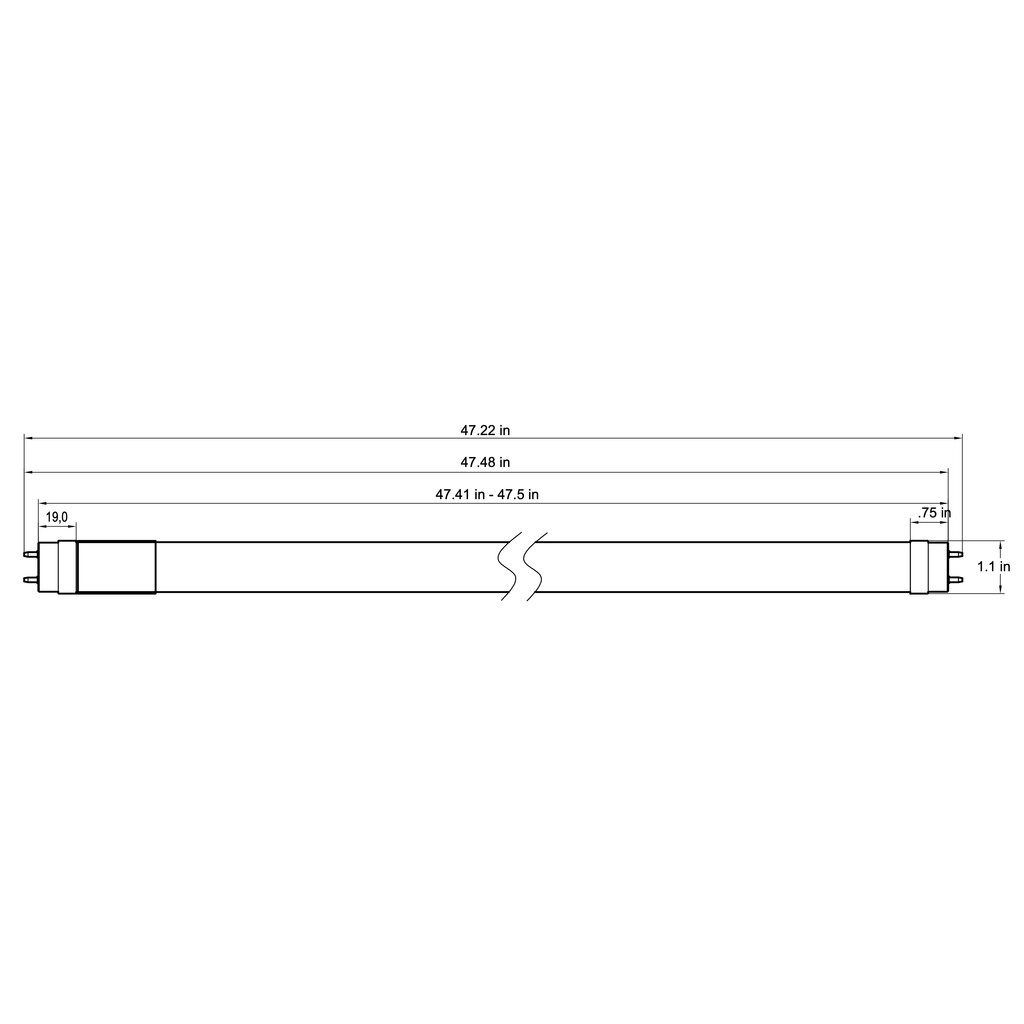 Halco 87202 10.5W T8 Daylight LED Light Bulb