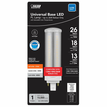 Feit Electric PL26A/H/CCT/LED/HDRP 16W Twin-Tube CCT LED Light Bulb
